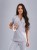 Bluza medyczna damska scrubs SLIM MILKY GREY