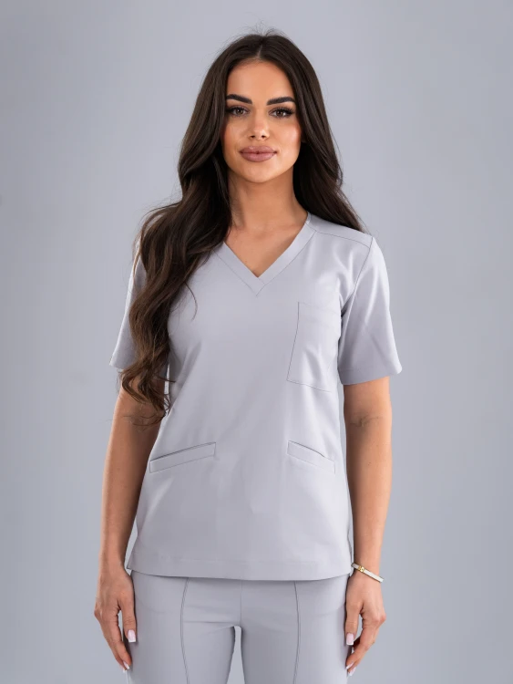 Spodnie medyczne damskie scrubs PROSTE MILKY GREY