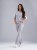 Spodnie medyczne damskie scrubs DZWONY MILKY GREY