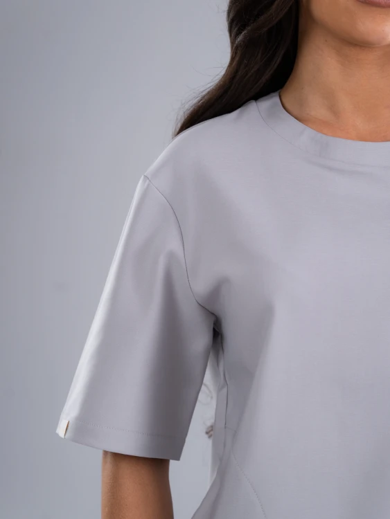 Bluza medyczna damska scrubs BASIC PRO MILKY GREY