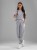 Bluza medyczna damska scrubs BASIC PRO MILKY GREY