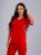 Bluza medyczna damska scrubs BASIC FIRE RED