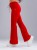 Spodnie medyczne damskie scrubs DZWONY FIRE RED