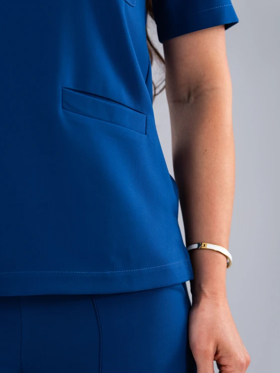 Bluza medyczna damska scrubs BASIC ROYAL BLUE