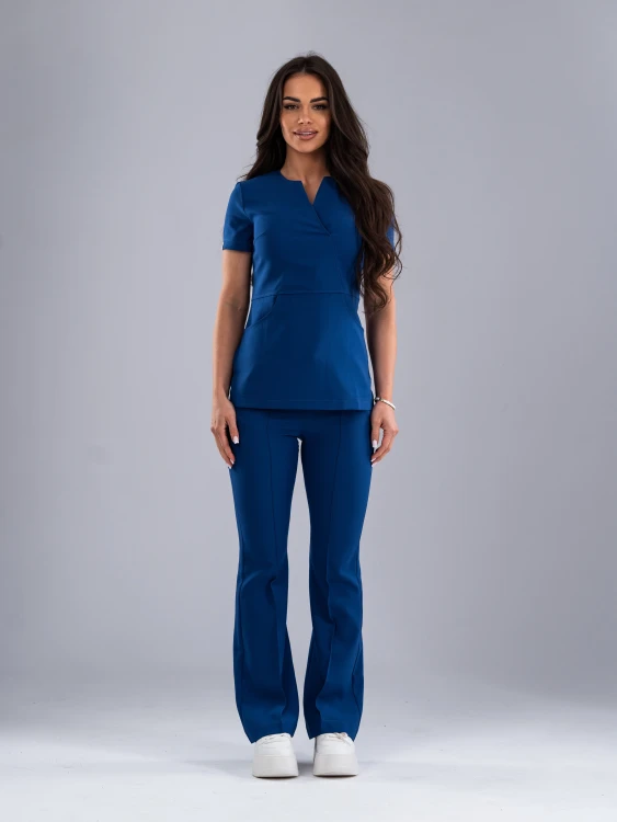 Bluza medyczna damska scrubs SLIM ROYAL BLUE
