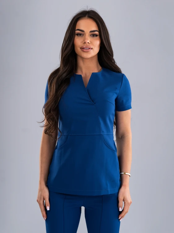 Bluza medyczna damska scrubs SLIM ROYAL BLUE