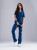 Spodnie medyczne damskie scrubs DZWONY ROYAL BLUE