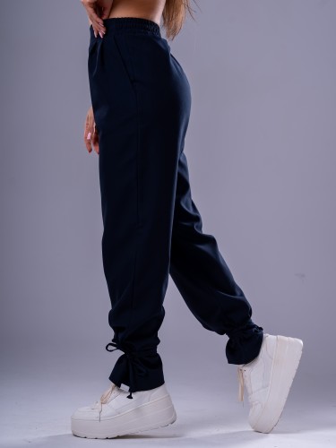 Spodnie medyczne damskie scrubs BASIC PRO GRANAT
