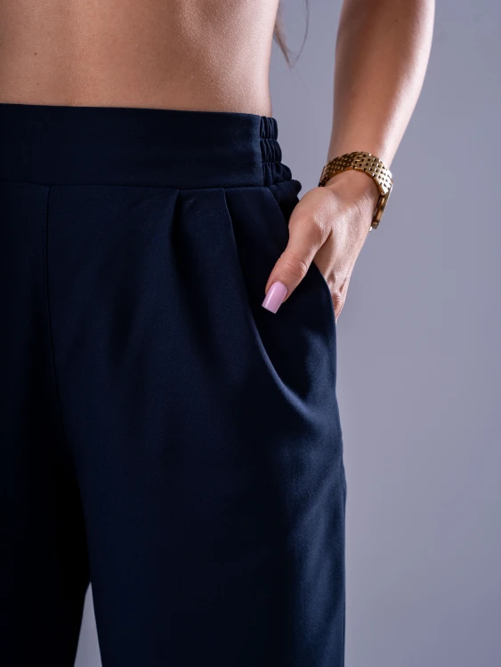 Spodnie medyczne damskie scrubs BASIC PRO GRANAT