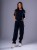 Spodnie medyczne damskie scrubs BASIC PRO GRANAT