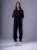 Spodnie medyczne damskie scrubs BASIC PRO GRANAT