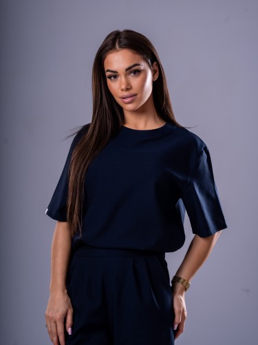 Bluza medyczna damska scrubs BASIC PRO GRANAT