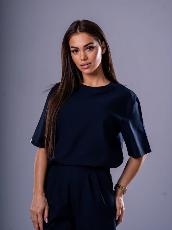 Bluza medyczna damska scrubs BASIC PRO GRANAT