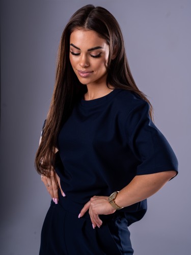 Bluza medyczna damska scrubs BASIC PRO GRANAT