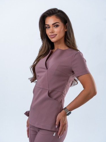 Bluza medyczna damska scrubs SLIM VINTAGE ROSE