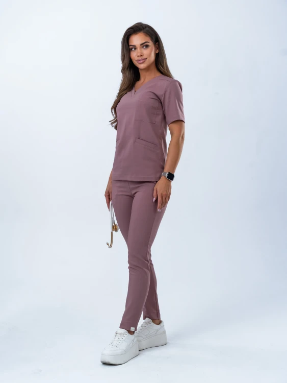 Spodnie medyczne damskie scrubs PROSTE VINTAGE ROSE