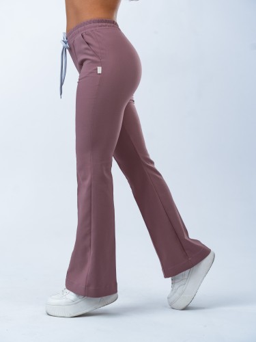 Spodnie medyczne damskie scrubs DZWONY VINTAGE ROSE