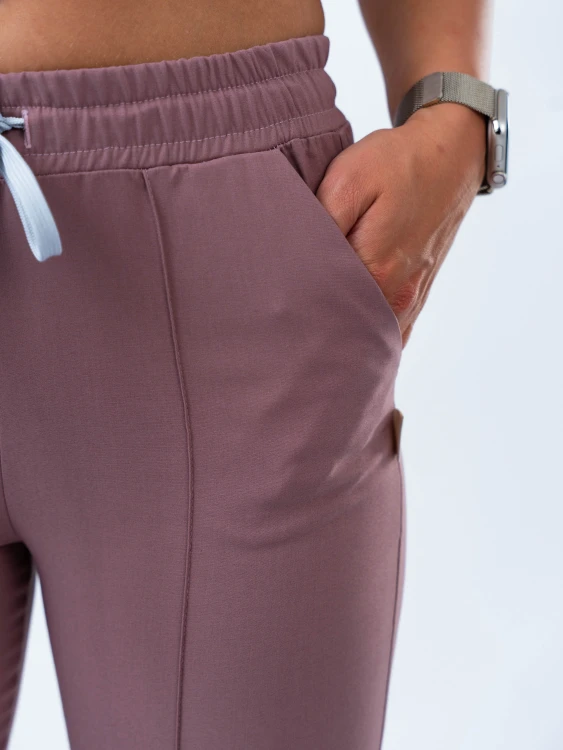 Spodnie medyczne damskie scrubs DZWONY VINTAGE ROSE