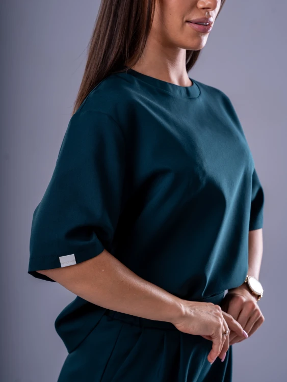 Bluza medyczna damska scrubs BASIC PRO DEEP OCEAN