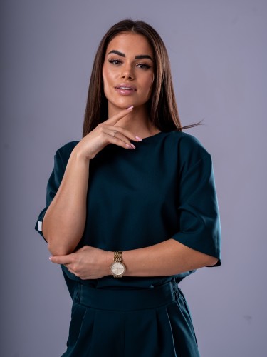 Bluza medyczna damska scrubs BASIC PRO DEEP OCEAN