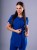 Tunika medyczna damska z krótkim rękawem SLIM ROYAL BLUE