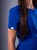 Tunika medyczna damska z krótkim rękawem SLIM ROYAL BLUE
