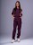 Bluza medyczna damska scrubs BASIC PRO ŚLIWKA W CZEKOLADZIE