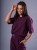 Bluza medyczna damska scrubs BASIC PRO ŚLIWKA W CZEKOLADZIE