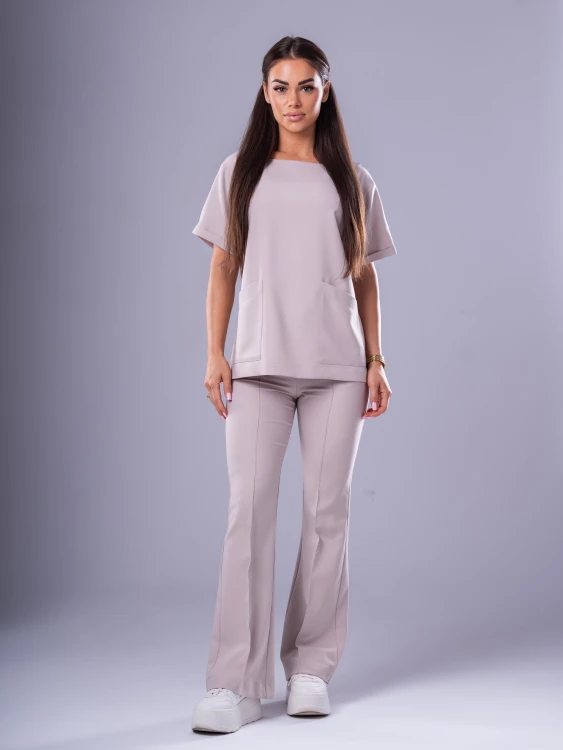 Bluza medyczna damska scrubs KIMONO COLD NUDE