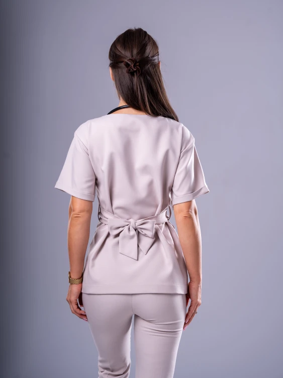 Bluza medyczna damska scrubs KIMONO COLD NUDE