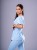 Bluza medyczna damska scrubs KIMONO SKY BLUE