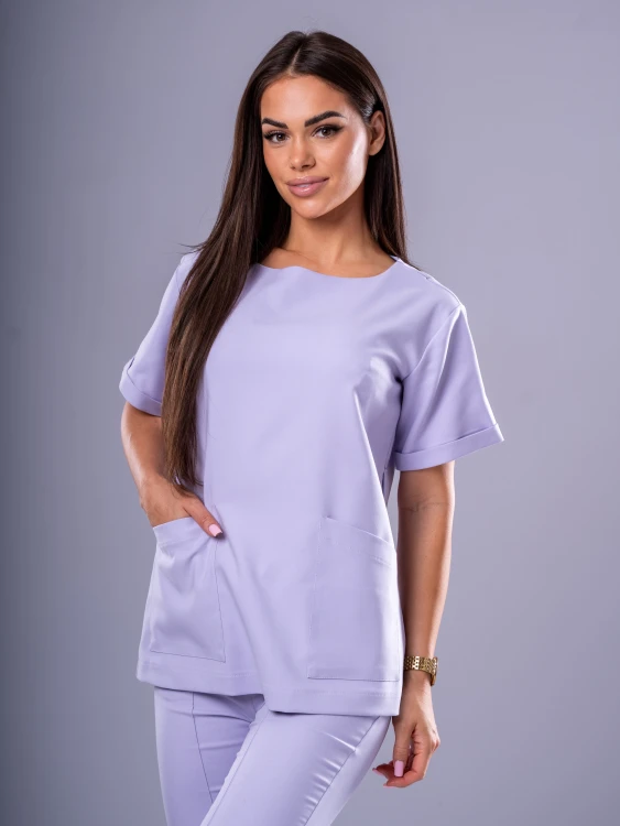 Bluza medyczna damska scrubs KIMONO LILA