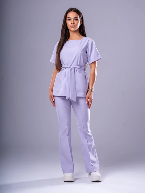 Bluza medyczna damska scrubs KIMONO LILA