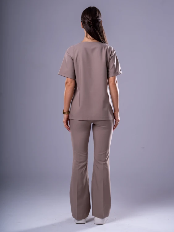 Bluza medyczna damska scrubs KIMONO MOKKA