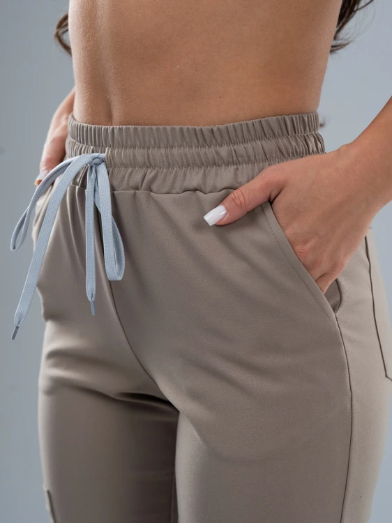 Spodnie medyczne damskie scrubs COMFY MOKKA