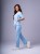 Spodnie medyczne damskie scrubs COMFY SKY BLUE