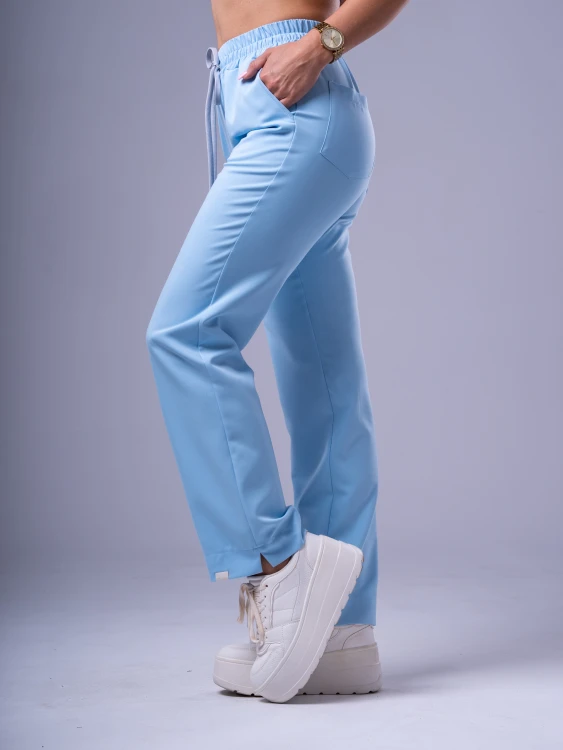 Spodnie medyczne damskie scrubs COMFY SKY BLUE