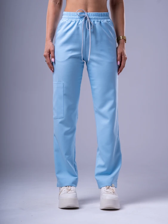 Spodnie medyczne damskie scrubs COMFY SKY BLUE