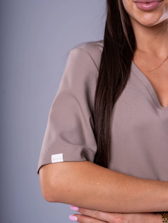 Bluza medyczna damska scrubs ACTIVE MOKKA