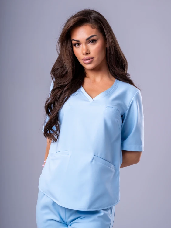 Bluza medyczna damska scrubs ACTIVE SKY BLUE