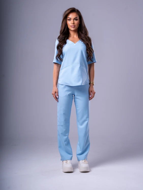 Bluza medyczna damska scrubs ACTIVE SKY BLUE