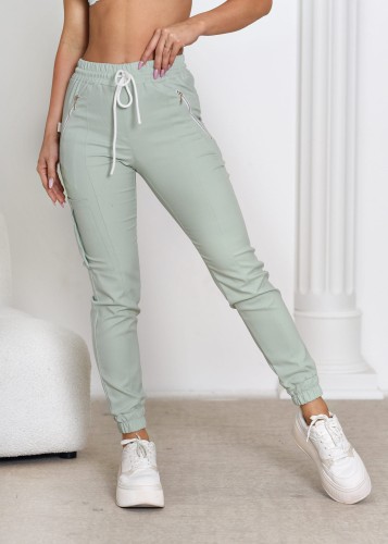 Spodnie medyczne damskie scrubs joggery GOLD MATCHA LATTE