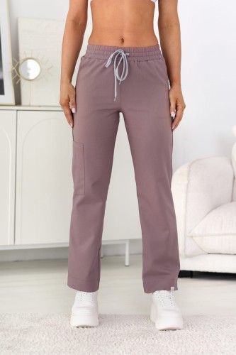 Spodnie medyczne damskie scrubs COMFY VINTAGE ROSE szeroka nogawka