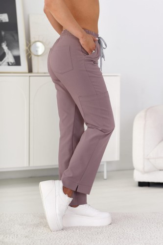 Spodnie medyczne damskie scrubs COMFY VINTAGE ROSE szeroka nogawka