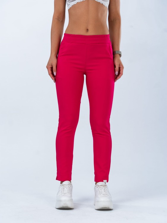 Spodnie medyczne damskie scrubs PROSTE ELECTRIC ROSE amarant