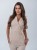 Bluza medyczna damska scrubs Slim Nude, beżowa